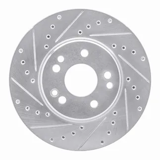 R1 Concepts EDZ-63019L Brake Rotor Drilled and Slotted Silver